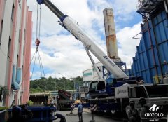 Içamento, Verticalização e Descarga de um Trocador de Calor com Guindastes