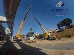 Transporte e Montagem de Passarela com Guindastes