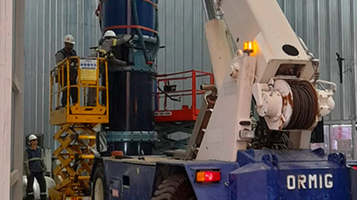 Desmontagem e transporte de fonte de alta tensão de 5,5 toneladas
