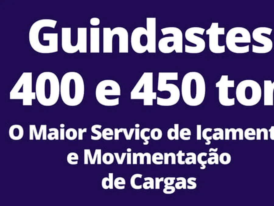 Guindaste de alta capacidade para 450 toneladas